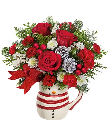 Send A Hug Frosty Stripes Arrangement