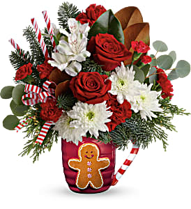Send A Hug Gingerbread Greetings T18X505B Bouquet