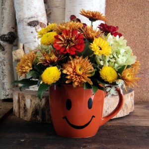 Send an Autumn Smile mug arrangement