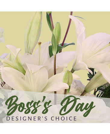 Send Boss's Day Florals Designer's Choice in Chamberlain, SD | THE FLOWER BARREL & BALLOONS