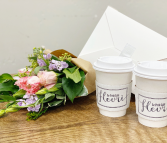 Send Joy BOGO: Bouquet, Pastries and Coffee Bouquet, Pastries and Coffee