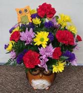 Sending Hoots FHF-A053 Fresh Flower Arrangement (Local Delivery Area Only) in Elkton, Maryland | FAIR HILL FLORIST