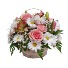 Pink and White Flower Basket flowers