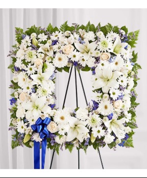 Sentimental Solace Wreath - Blue & White 