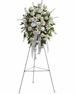Sentiments of Serentity Spray Sympathy Arrangement