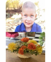 September Charity for Childhood Cancer  Warrior Kamden's Basket of Flowers 