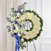 Serene Blessings™ Blue & White Standing Wreath