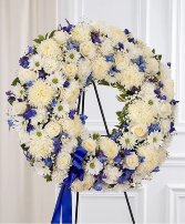 Serene Blessings Blue & White Wreath 