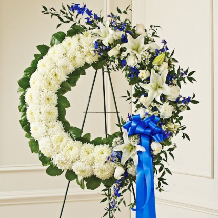 Serene Blessings Standing Wreath