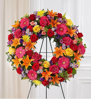Serene Blessings Standing Wreath- Bright 
