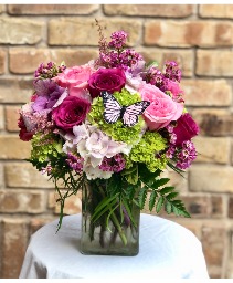 Serene Dreams Cube vase Arrangement