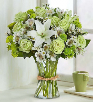 Serene Green Bouquet All-Around Floral arrangement in Winnipeg, MB | KINGS FLORIST LTD Serene Green Bouquet All-Around Floral arrangement in Winnipeg, MB | KINGS FLORIST LTD