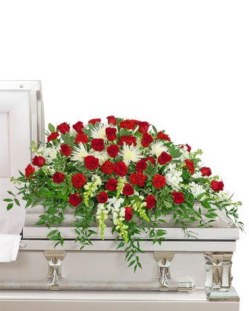 Serene Sanctuary Casket Spray Sympathy