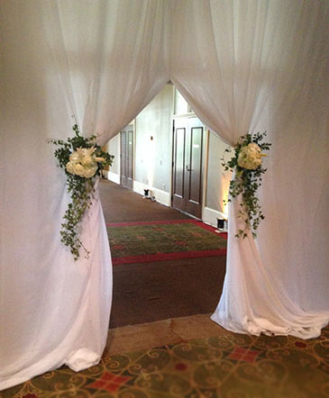 Serene Sunshine Curtain Accents in Port Stanley, ON | Flowers By Rosita