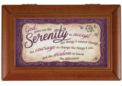 Serenity Prayer music box call for availability
