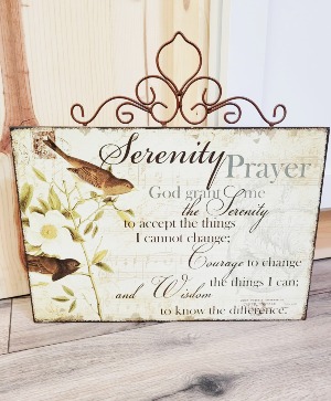 Serenity Prayer Sign Sympathy