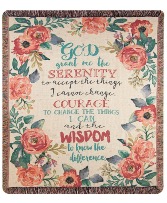 Serenity Prayer Sympathy Throw