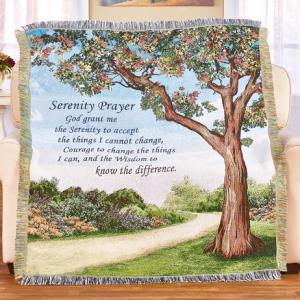 Serenity Prayer throw blanket 