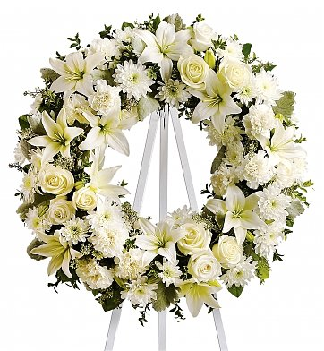 SERENITY WREATH  in Fort Lauderdale, FL | ENCHANTMENT FLORIST