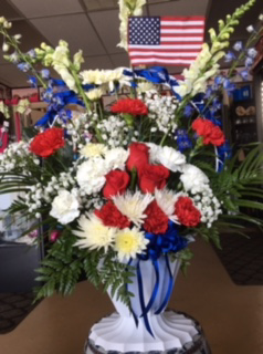 Service & Honor Sympathy Floral Basket