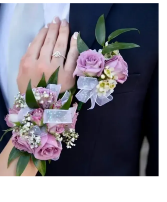 Set Lavander Corsage and Boutonniere  