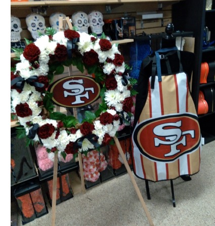 SF 49er wreath sympathy