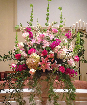 Shades of Fuchsia Centerpiece in Fort Mill, SC | FORT MILL FLOWERS & GIFTS