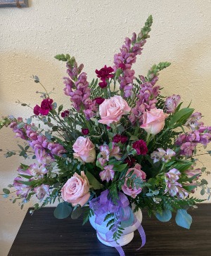 Shades of Lavendar floral arrangement