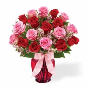 Shades of Pink and Red 18 Roses