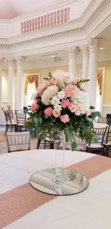 Shades of Pink  Elevated Event Flowers