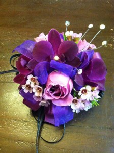 Shades of Purple Wristlet Corsage