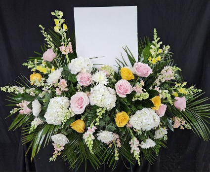 Shades of Spring Floral Framed Standing Spray