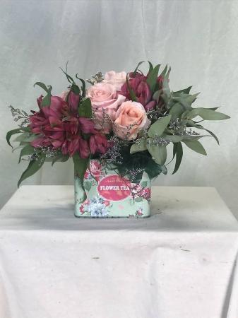 Shall I be Mother? Fresh Cut Flowers in Custom Tin