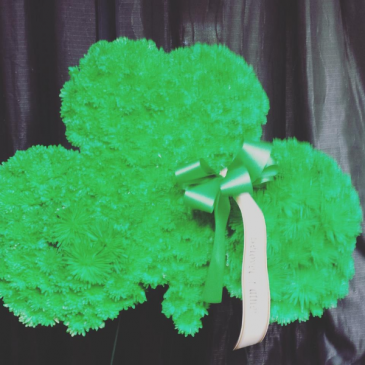 shamrock spray tribute standing shamrock spray  in Whiting, NJ | A Whiting Flower Shoppe