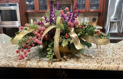 shimmering berries centerpiece holidays