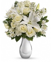 Shimmering White Bouquet Flower Arrangement