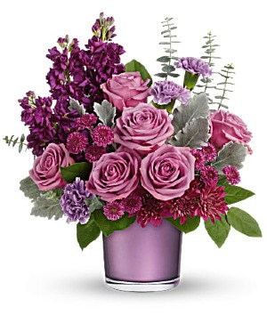 Shimmering with the beauty of a faceted amethyst,  Vase Arrangement 
