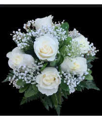 Shining White Hand Held Bouquet