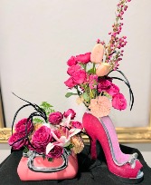 SHOE PURSE COMBO  FLOWER ARRANGEMENTS