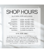 SHOP HOURS 
