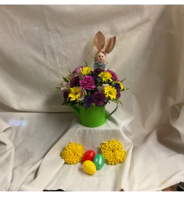 Shower with love Fresh flowers in metal watering can in Fairfield, OH | NOVACK-SCHAFER FLORIST