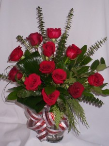 SHOWERS OF RED ROSES- Roses, Roses and Gifts Classic Red Rose Arrangements Roses in Prince George