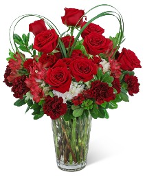 Showstopping Heart of Love Flower Arrangement