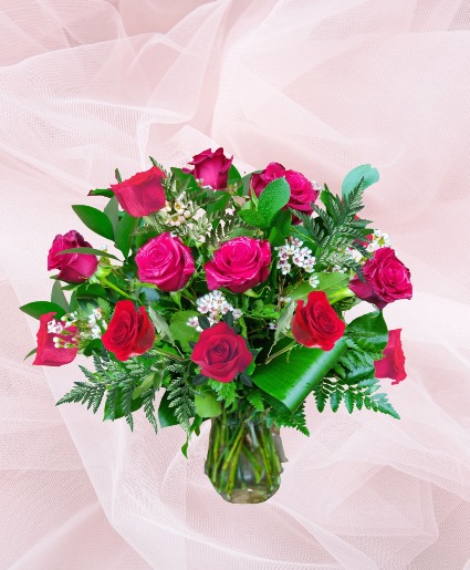 Signature Dozens Red Rose Arrangement