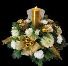 Silent Night Gold Candle Centerpiece