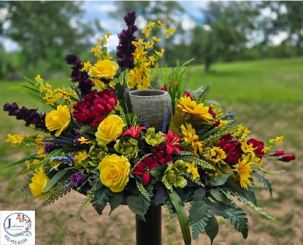 Silk Arrangement for cremation  
