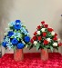 SILK CEMETARY CONE ARRANGEMENTS 