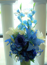 Silk Cemetery Vase 