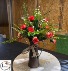 Silk coral sweetheart rose arrangement  