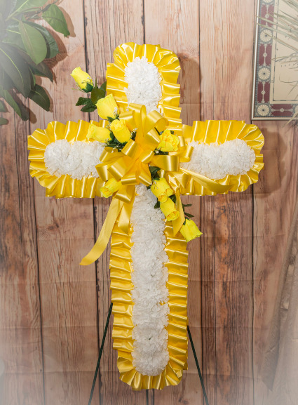 SILK Cross Yellow Silk AVAILABLE FOR LOCAL DELIVERY ONLY.